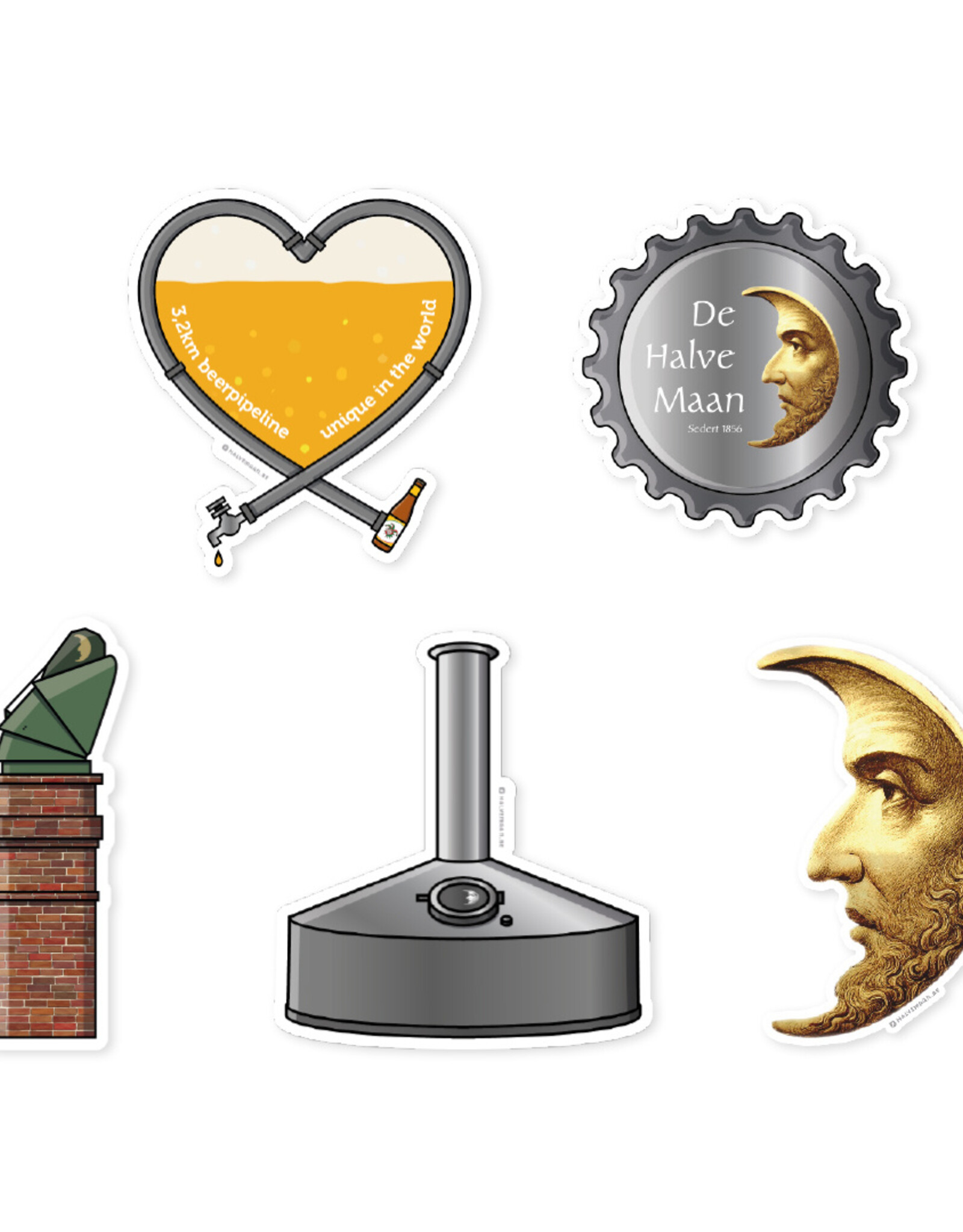 Brouwerij Halve Maan De Halve Maan sticker set