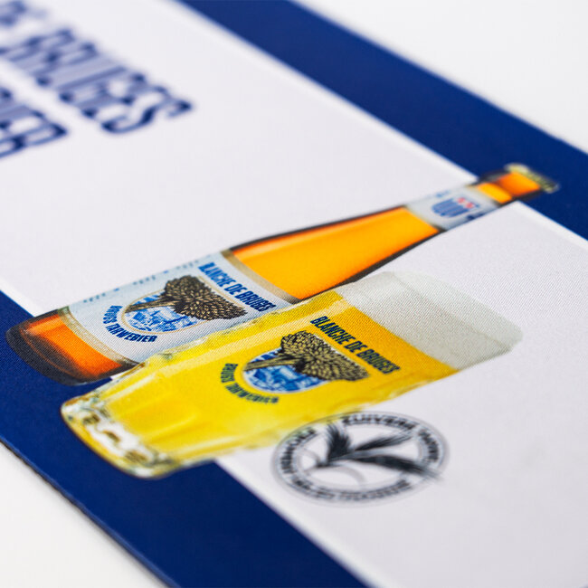 Blanche de Bruges tapis de comptoir