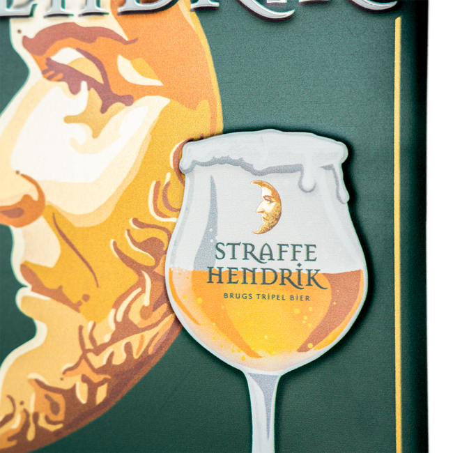 Straffe Hendrik tripel metal sign