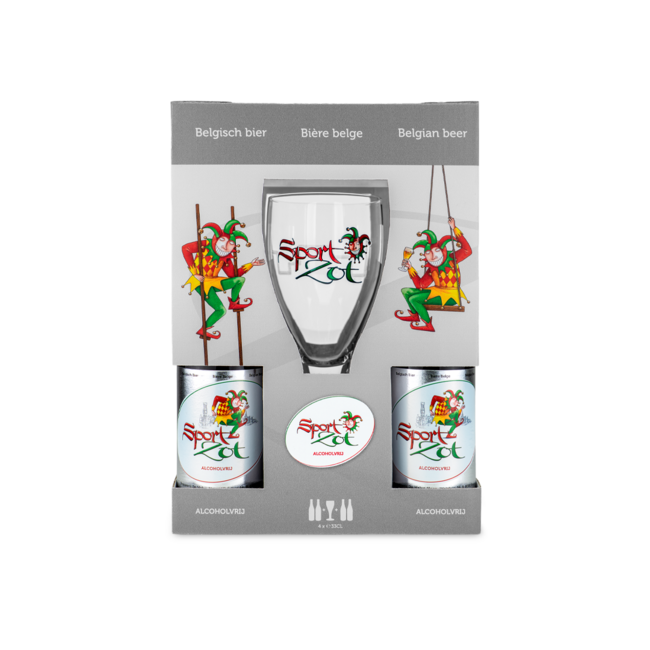 Coffret Sportzot 4 x 33 cl + verre