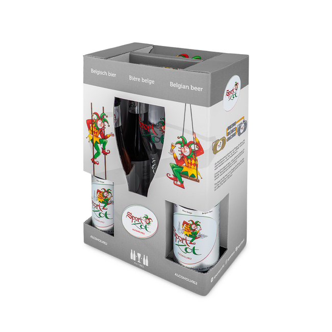 Sportzot package 4 x 33cl + glass