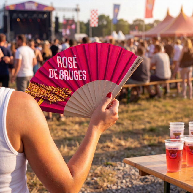 Rosé de Bruges handwaaier