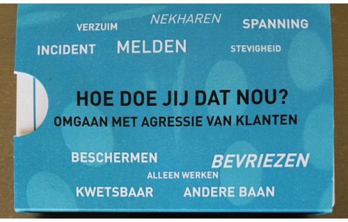 School tegen Schelden Kaartspel: HOE DOE JIJ DAT NOU/ omgaan met agressie van klanten School tegen Schelden Kaartspel: HOE DOE JIJ DAT NOU/ omgaan met agressie van klanten