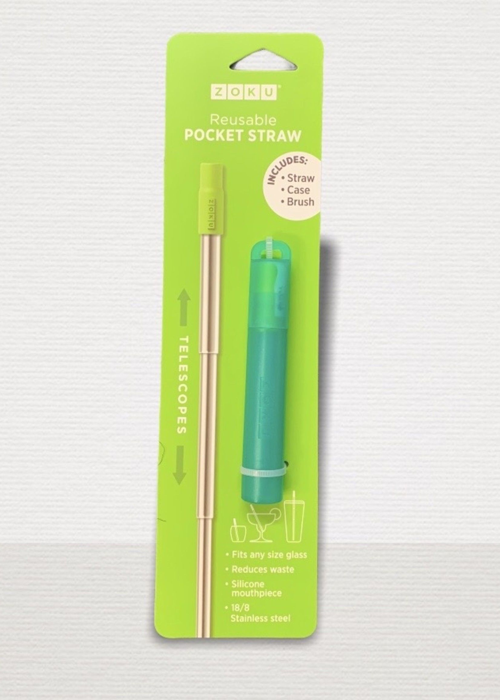 Zoku Zoku Reusable Pocket Straw