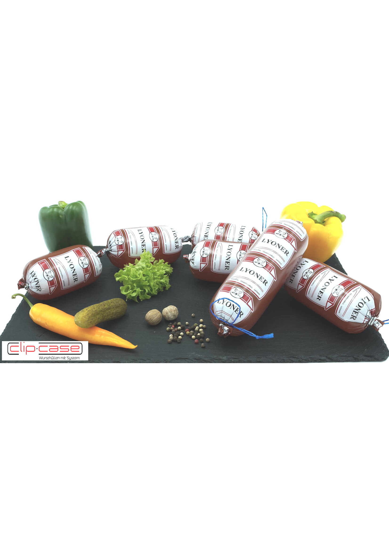 ClipCase 55 Lyoner, gerafft , CleverCase Multi F braun- RTL-Druckserie