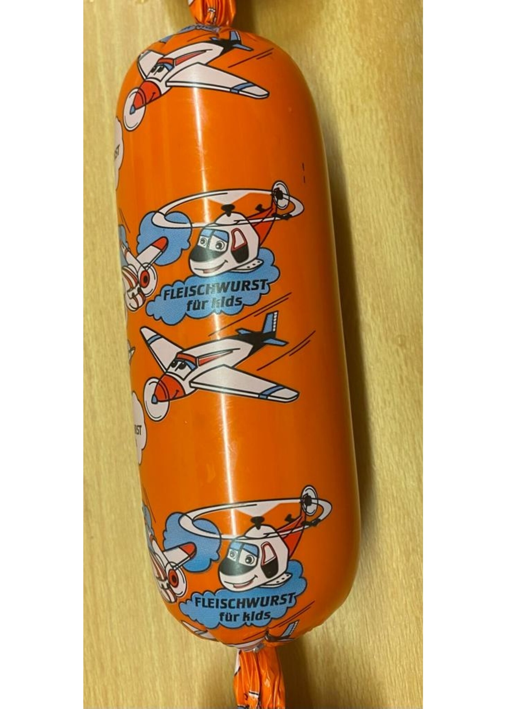 ClipCase Fleischwurst für Kids "Flieger", Kaliber 50mm, gerafft , 6-Farbendruck, CleverCase Multi Gelbmatt