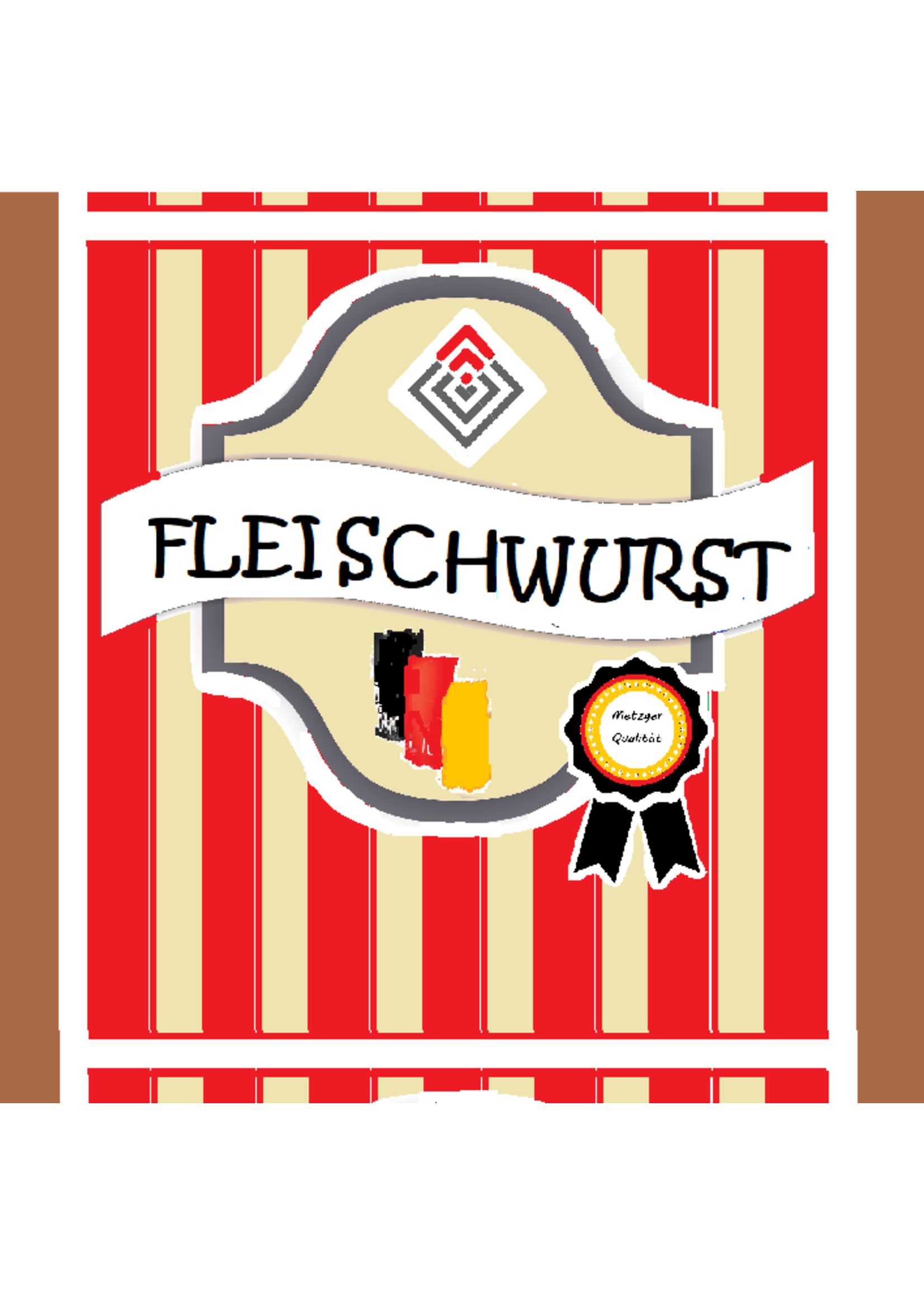 ClipCase 50/53 Clever Multi-U darkbraun - gerafft - 20m - Fleischwurst  -- Retro