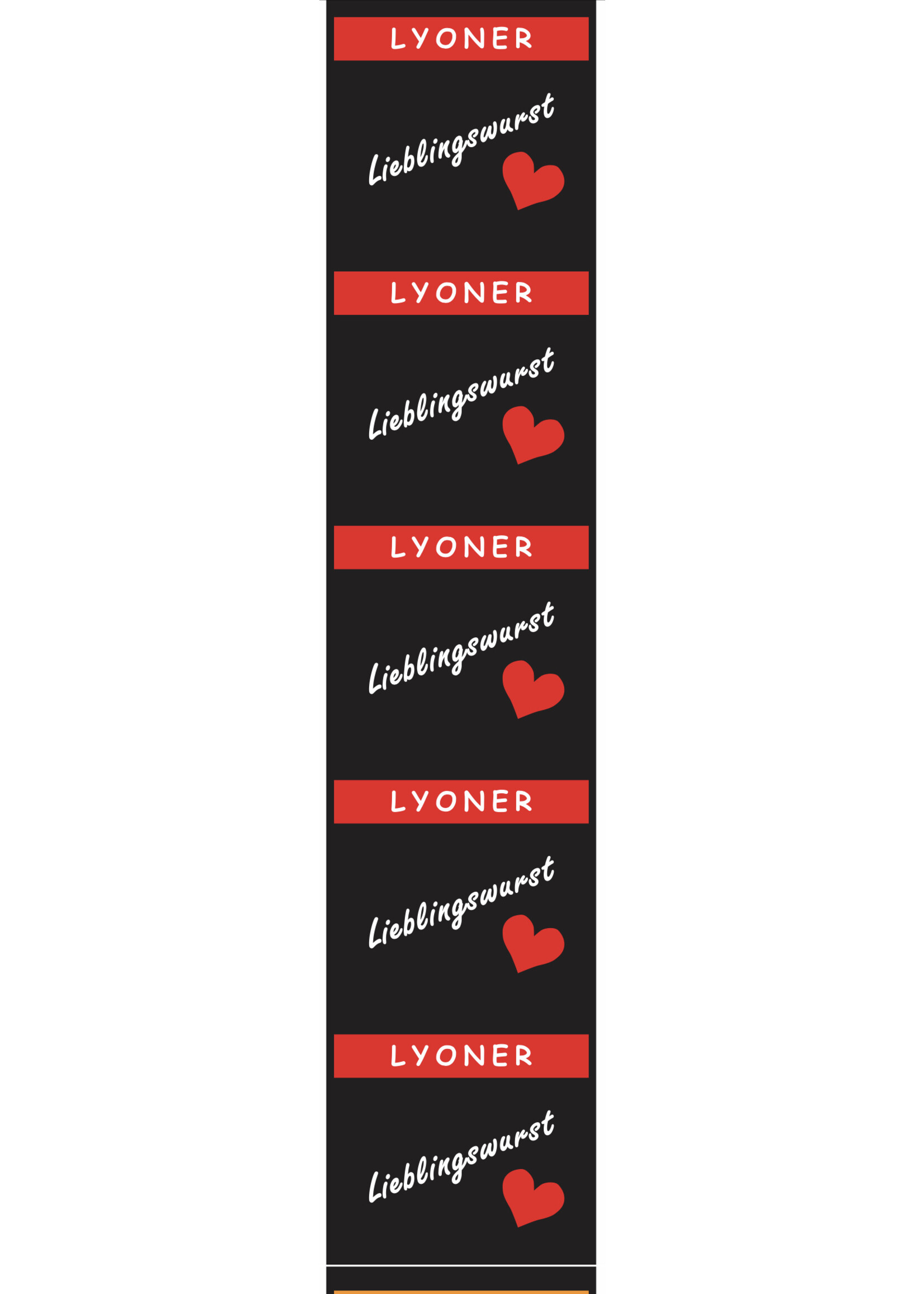 ClipCase Ø 53 Lyoner Lieblingswurst, 25m gerafft , CleverCase Multi F schwarz - Modern-Serie