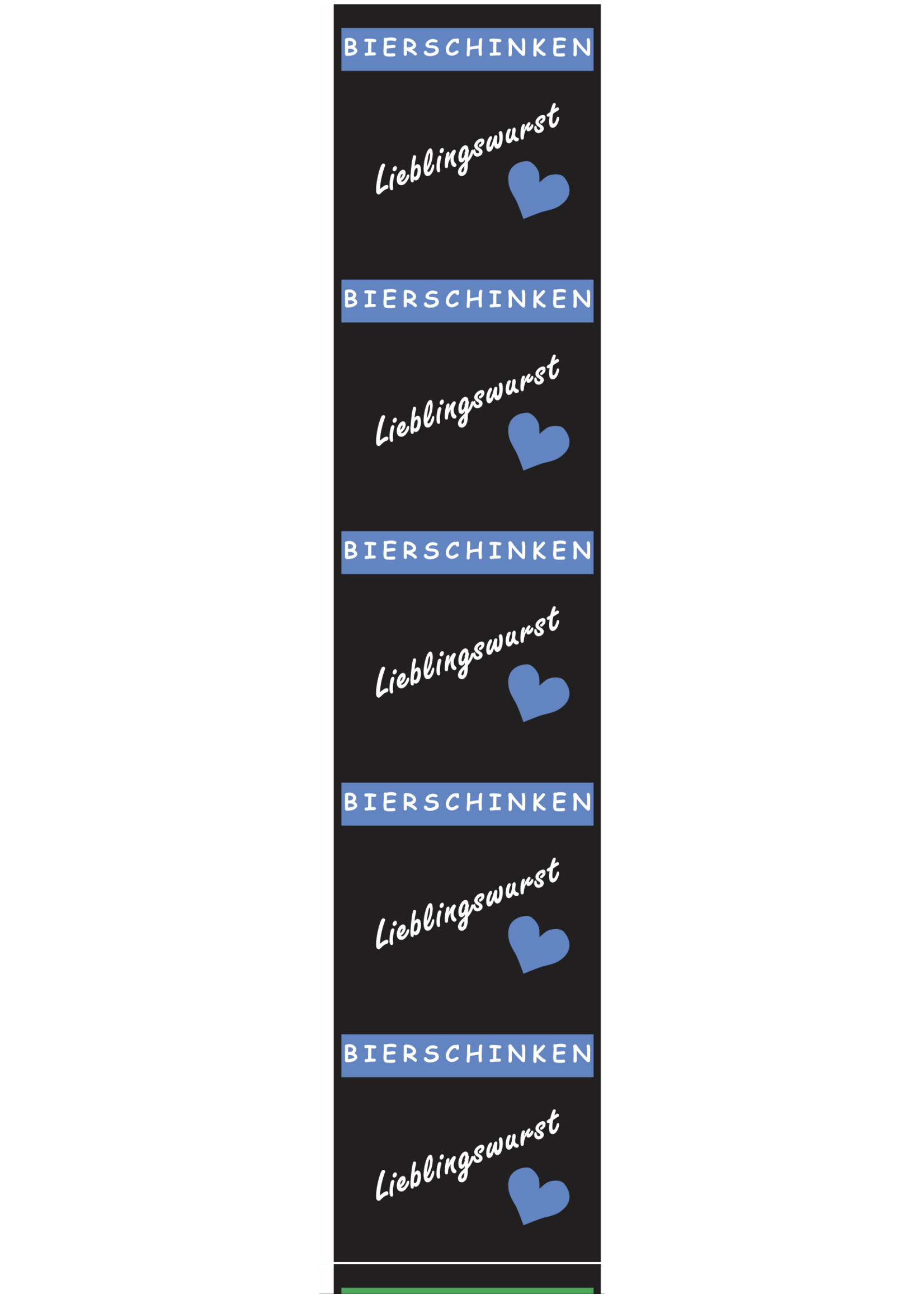 ClipCase Ø 53 Bierschinken Lieblingswurst, 25m gerafft , CleverCase Multi F schwarz - Modern-Serie