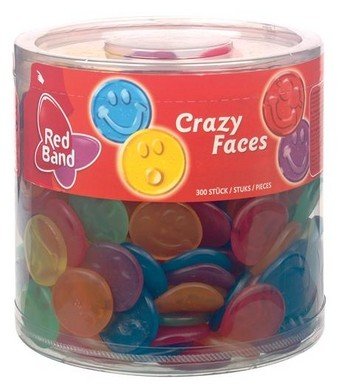 Red Band Red Band Silo Crazy Faces Winegums 300 Stuks 1510 Gram