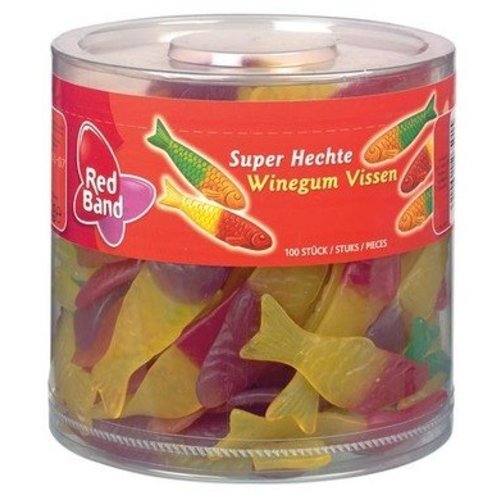 Red Band Silo Winegum Vissen 100 Stuks 1200 Gram Red Band Silo Winegum Vissen 100 Stuks 1200 Gram