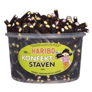 Haribo Silo Drop Konfektstaven Groot Snoepsilo 150 Stuks 1200 Gram