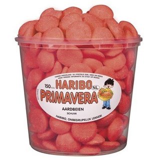 Haribo Silo Schuim Aardbeien Primavera 1050 Gram 150 Stuks