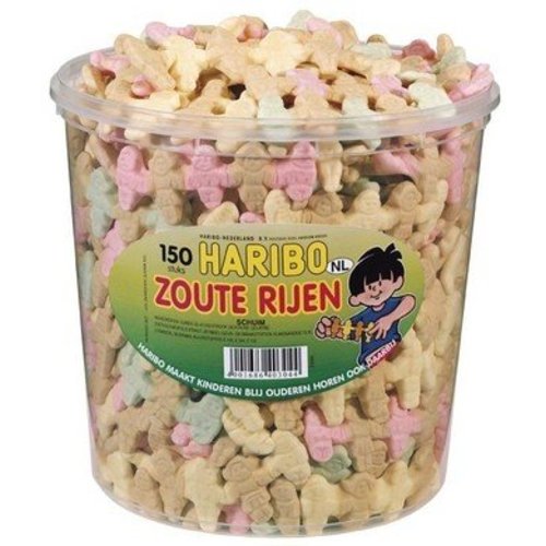 Haribo Silo Zoute Rijen 150 Stuks 840 Gram Haribo Silo Zoute Rijen 150 Stuks 840 Gram
