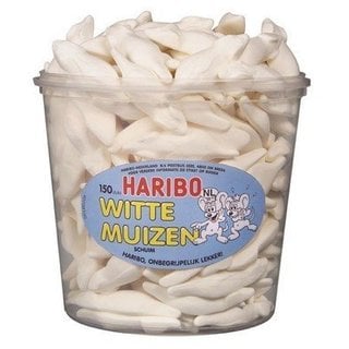 Haribo Silo Witte Muizen 150 Stuks 1050 Gram