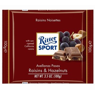 Ritter Sport Raisins & Hazelnuts 100 Gram
