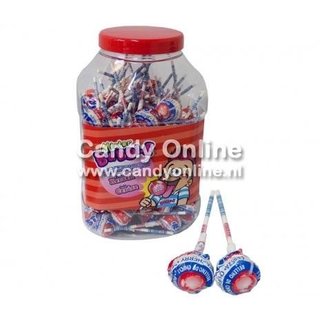Fiesta Mister Bubble Gum Lolly's Cherry 100 Stuks