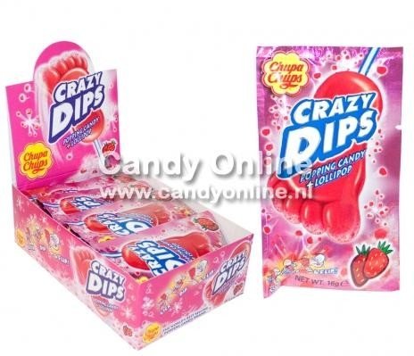 Chupa Chups Crazy Dips Aardbei Lolly Knetter 24 Stuks chupa chups kopen in de aanbieding Chupa Chups Crazy Dips Aardbei Lolly Knetter 24 Stuks chupa chups kopen in de aanbieding