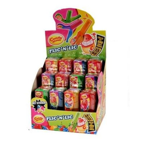 Candyman Flic 'N Lic Lollie 24 Stuks Candyman Flic 'N Lic Lollie 24 Stuks
