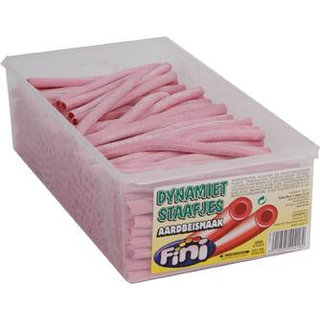 Fini - Dynamietstaafjes aardbei 250 stuks