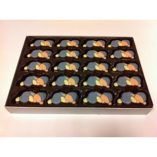 Chocolade Baby's Blauw  /-60 Stuks