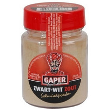 Gaper Zwart Wit Zout Salmiakpoeder 30 Gram 24 Stuks