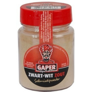 Gaper Zwart Wit Zout Salmiakpoeder 30 Gram 24 Stuks