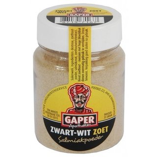 Gaper Zwart Wit Zoet Salmiakpoeder 30 Gram 24 Stuks