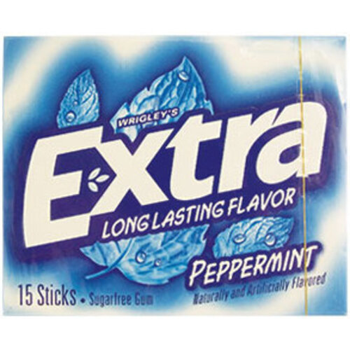 Wrigley's Extra Long Lasting Flavors Peppermint 15 Sticks
