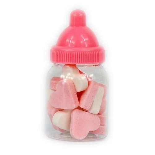 Baby Flesjes Gevuld Met Wit Roze Hartjes