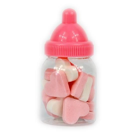 Baby Flesjes Gevuld Met Wit Roze Hartjes