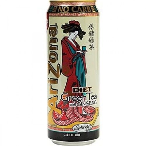 Arizona Zero Green Tea With Gingseng 680ml
