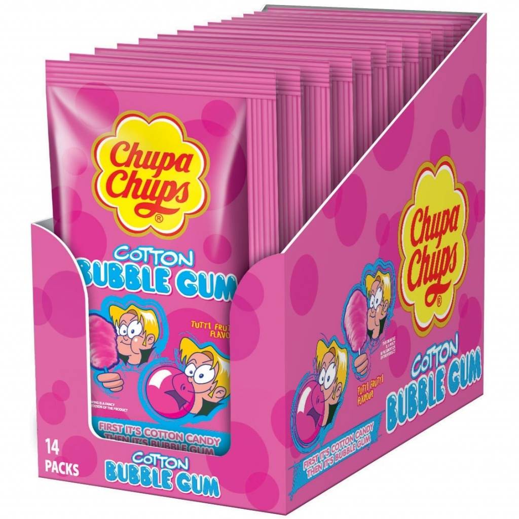 Chupa Chups - Cotton Gum Tutti Frutti 12 Stuks. 