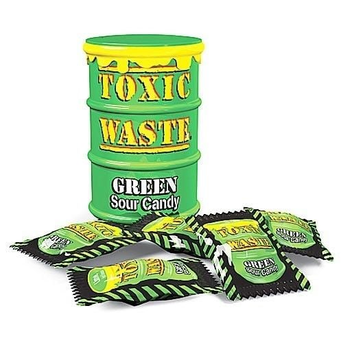 Toxic Waste Toxic Waste Green Sour Candy Drum 42 gram 12 Stuks