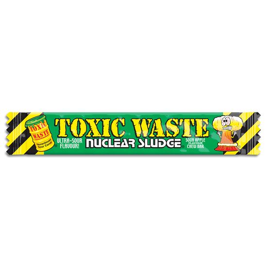 Toxic Waste Toxic Waste Nuclear Sludge Chew Bar Green Apple 20 Gram