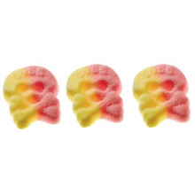 Bubs - Godis Raspberry Surskallar Skum/Sour Skulls Foam (Raspberry/lemon) 200 Gram