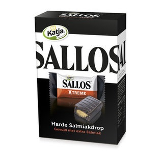 Katja Sallos Extreme Harde Salmiak Drop 100 Gram ( rood)