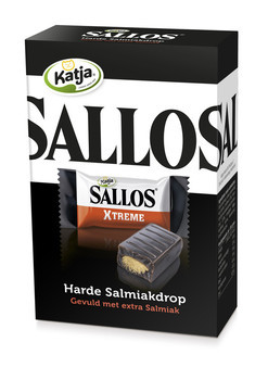 Katja Katja Sallos Extreme Harde Salmiak Drop 100 Gram ( rood)