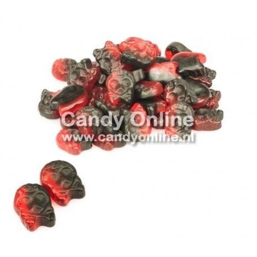 Bubs - Godis Raspberry/Licorice Micro Skulls 1 Kilo