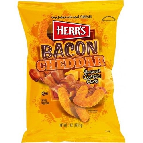 Herr's Bacon Cheddar Cheese Curls 199 Gram