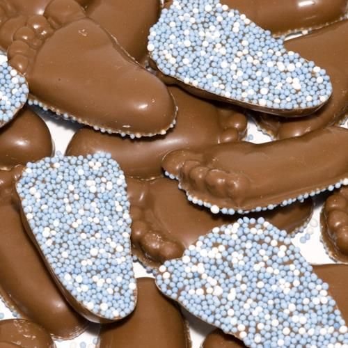 Geboorte Chocolade Voeten Blauw 1 Kilo Geboorte Chocolade Voeten Blauw 1 Kilo