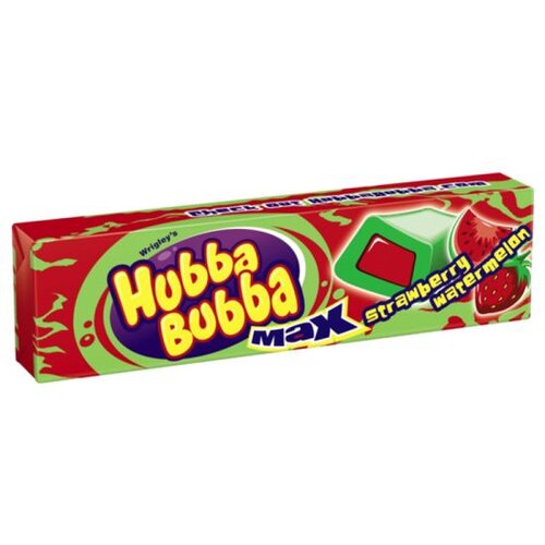 Hubba Bubba Max Strawberry & Watermelon 5 Piece Bubblegum
