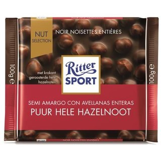 Ritter Sport - Puur Hele Hazelnoot 100 Gram