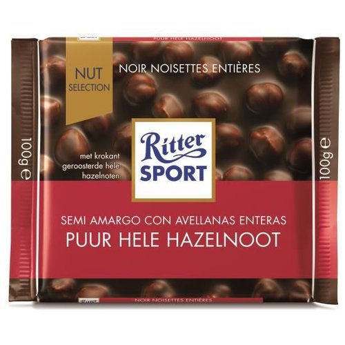 Ritter Sport - Puur Hele Hazelnoot 100 Gram