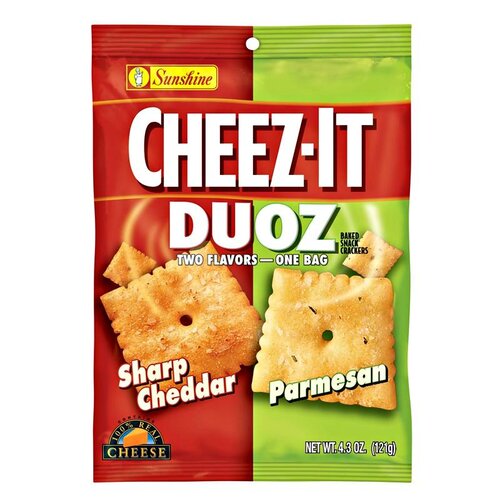 Cheez-it - Duoz Sharp Cheddar And Parmesan 121 Gram