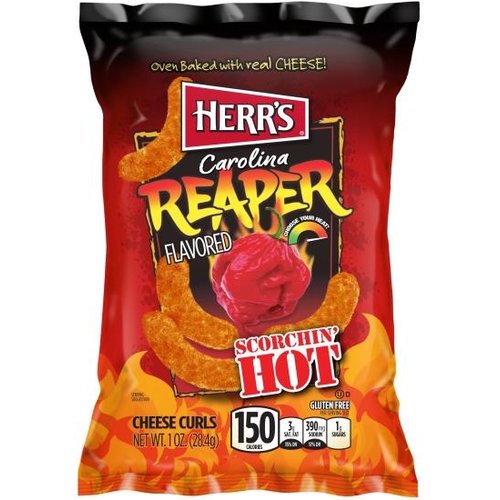 Herr's - Carolina Reaper Cheese Curls 184,3 Gram Herr's - Carolina Reaper Cheese Curls 184,3 Gram