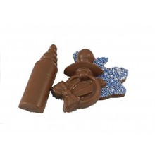 Geboorte Chocolade Figuurtjes Blauw 10 stuks