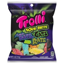 Trolli - Sour Brite Bats Cats And Rats 113 Gram