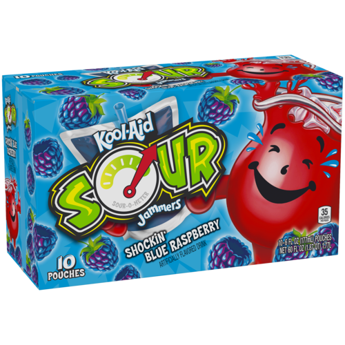 Kool-Aid - Sour Jammers Shockin' Blue Raspberry Flavored Drink 10-pack