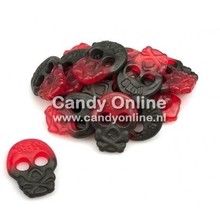 Bubs - Godis Raspberry/Licorice Skulls 4 Kilo